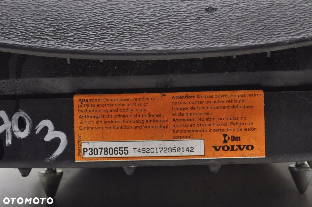 VOLVO S80 II V70 III PODUSZKA POWIETRZNA KIEROWCY AIRBAG 30780655 - 5