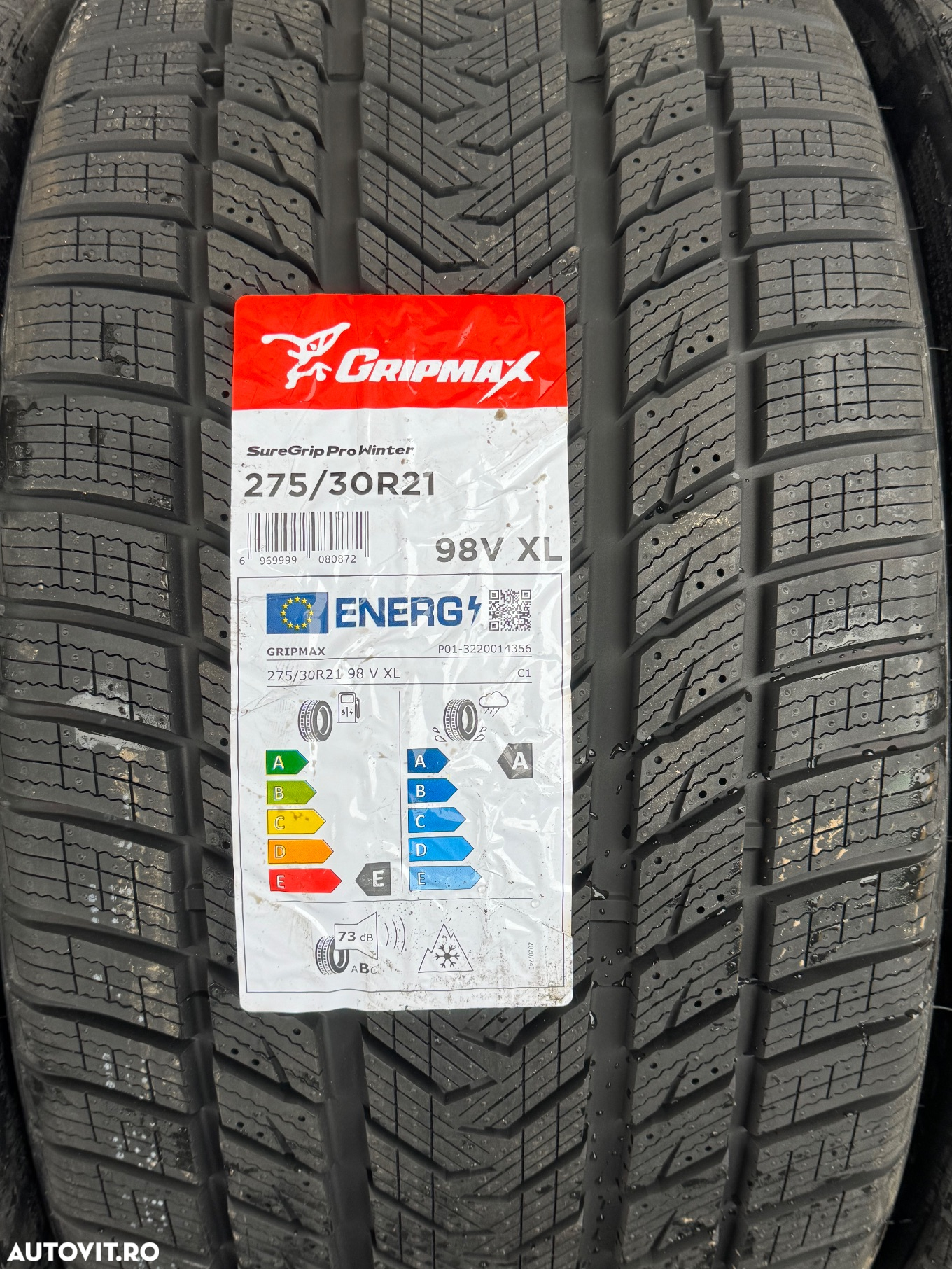 Vând 4 anvelope 275/30/21 gripmax de iarnă noi - 2