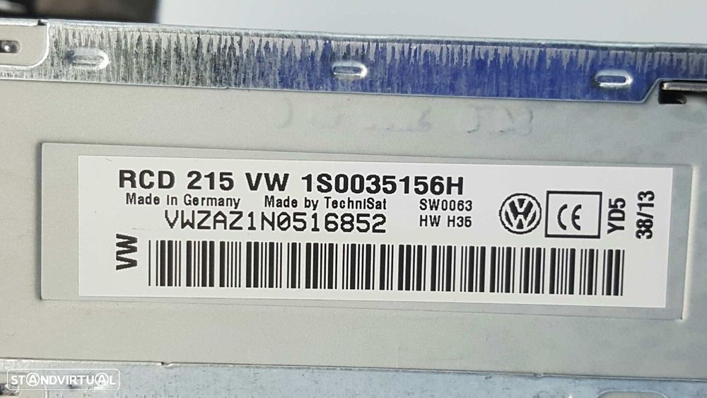 SISTEMA AUDIO / RADIO CD VOLKSWAGEN UP! (121) MOVE UP! - 6