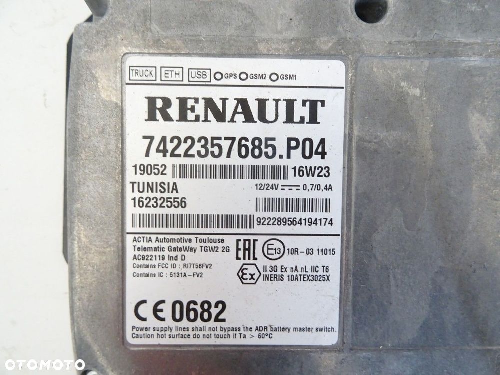 STEROWNIK  RENAULT TRUCKS T 2013 - 2022 460P LOW 338 kW [460 KM] 6x2 2013 7422357685.P04 - 6