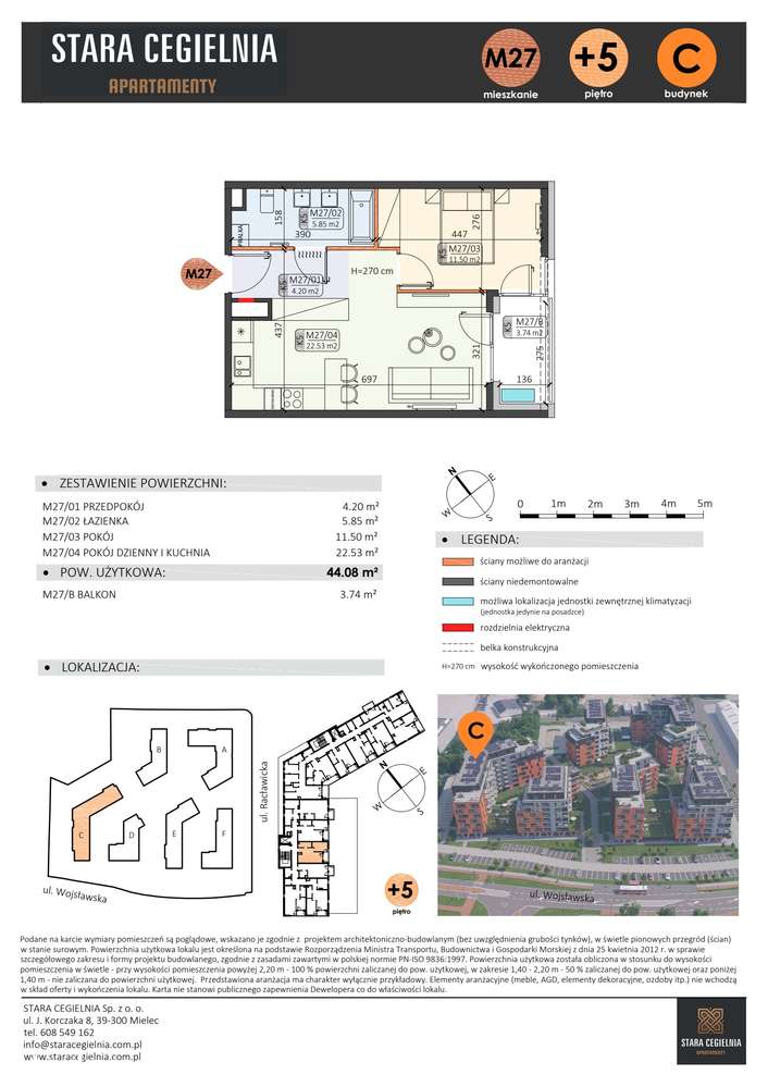2-pokojowe mieszkanie 44m2 + balkon Bez Prowizji - Pełny obrazek: 2/7
