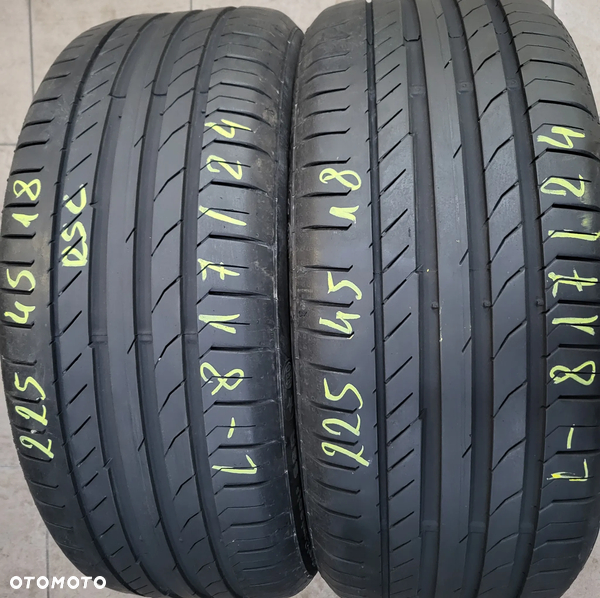 225/45r18 91Y RSC (L817/24)04 2szt 5,5mm CSC 5 ContiSportContact 5 CONTINENTAL 2018r LETNIE