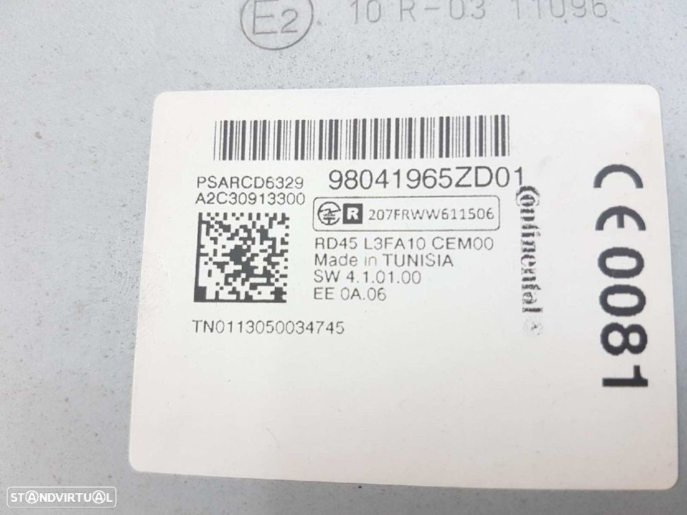 SISTEMA AUDIO / RADIO CD CITROEN C-ELYSÉE EXCLUSIVE - 2