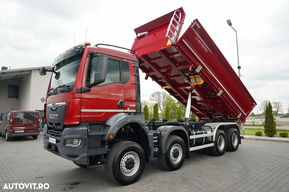 MAN TGS 41.480 / 8x8 / BASCULANĂ SPATE / MANUAL / NOU NOU / KH-KIPPER / - 2