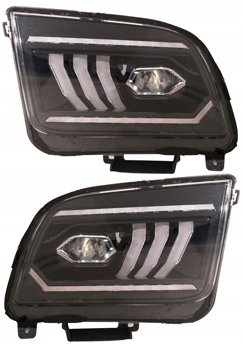 Reflektory Lampy Vland Soczewka Led Black Czarne Ford Mustang V 5 2004-2009 - 2
