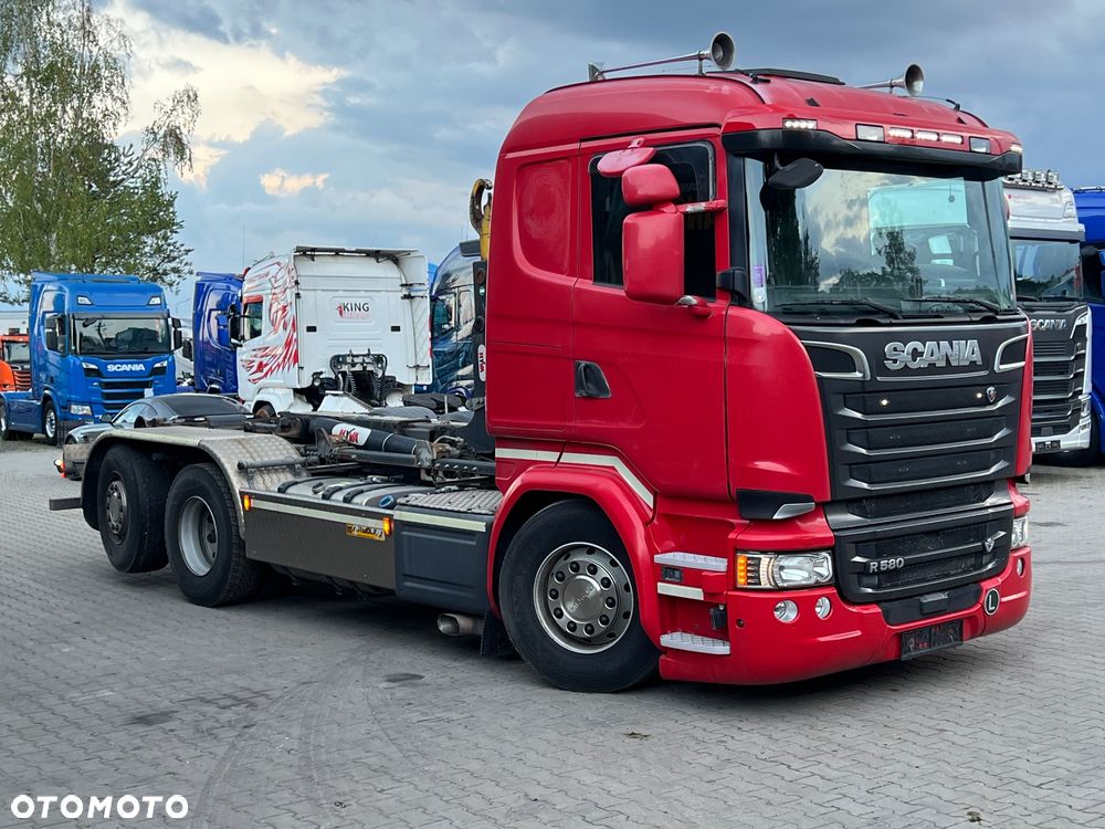 Scania R580 v8 Hakowiec multi lift huan łamany z Niemiec idealny stan cały na poduszkach Aso scania - 4