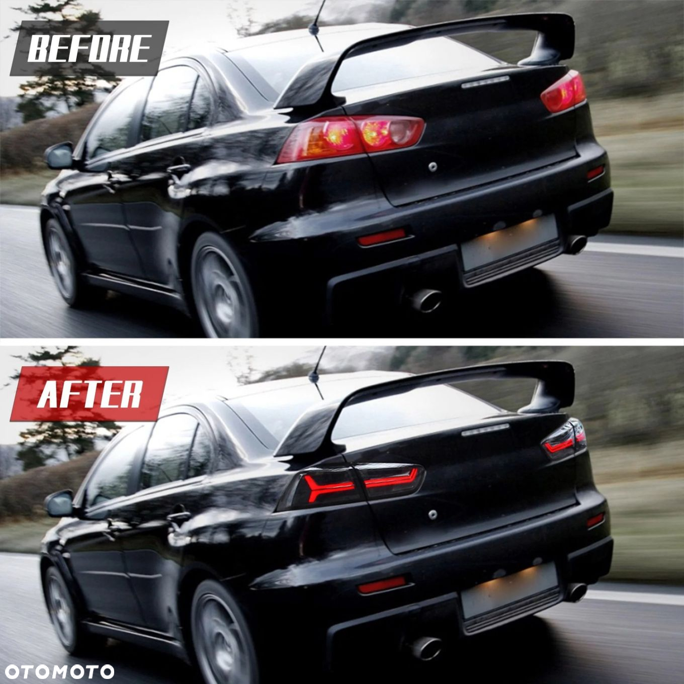Lampy tyl ne kpl Vland Led Bar Neon Diody Tuning Mitsubishi Lancer VIII 8 - 9