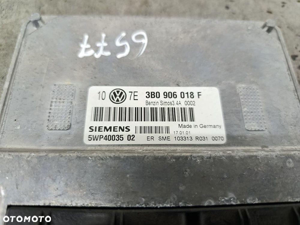 KOMPUTER, STEROWNIK VW PASSAT B5 FL 3B0906018F  5WP40035 SIEMENS 1.6 8V - 2
