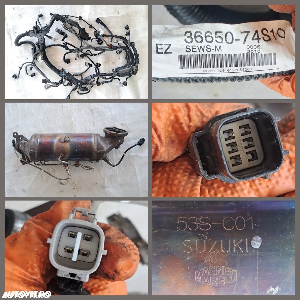 -2- Anexe Suzuki Vitara 1.4 BoosterJet Hybrid K14D 2015-Prezent Cutie filtu de aer vas expansiune instalatie electrica motor catalizator furtun turbo intercooler conducta EGR senzor contrapresiune - 3