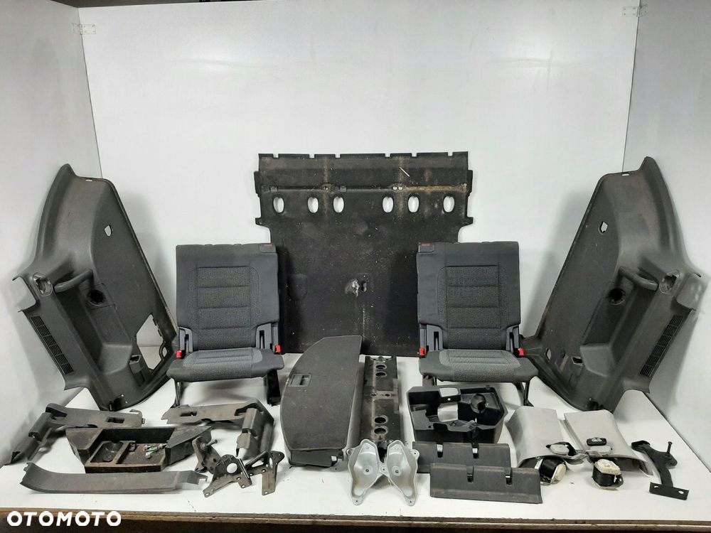 VW TOURAN 05R FOTELE TYL 3 RZAD 1T0885866 1T0885865  PASY BOCZKI PODLOGA