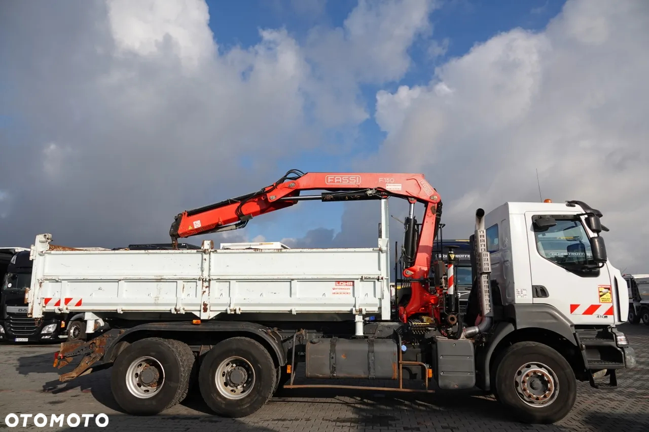 Renault KERAX 410 / 6x4 / WYWROTKA + HDS FASSI F150 / HYDROBURTA / BORDMATIC - 18
