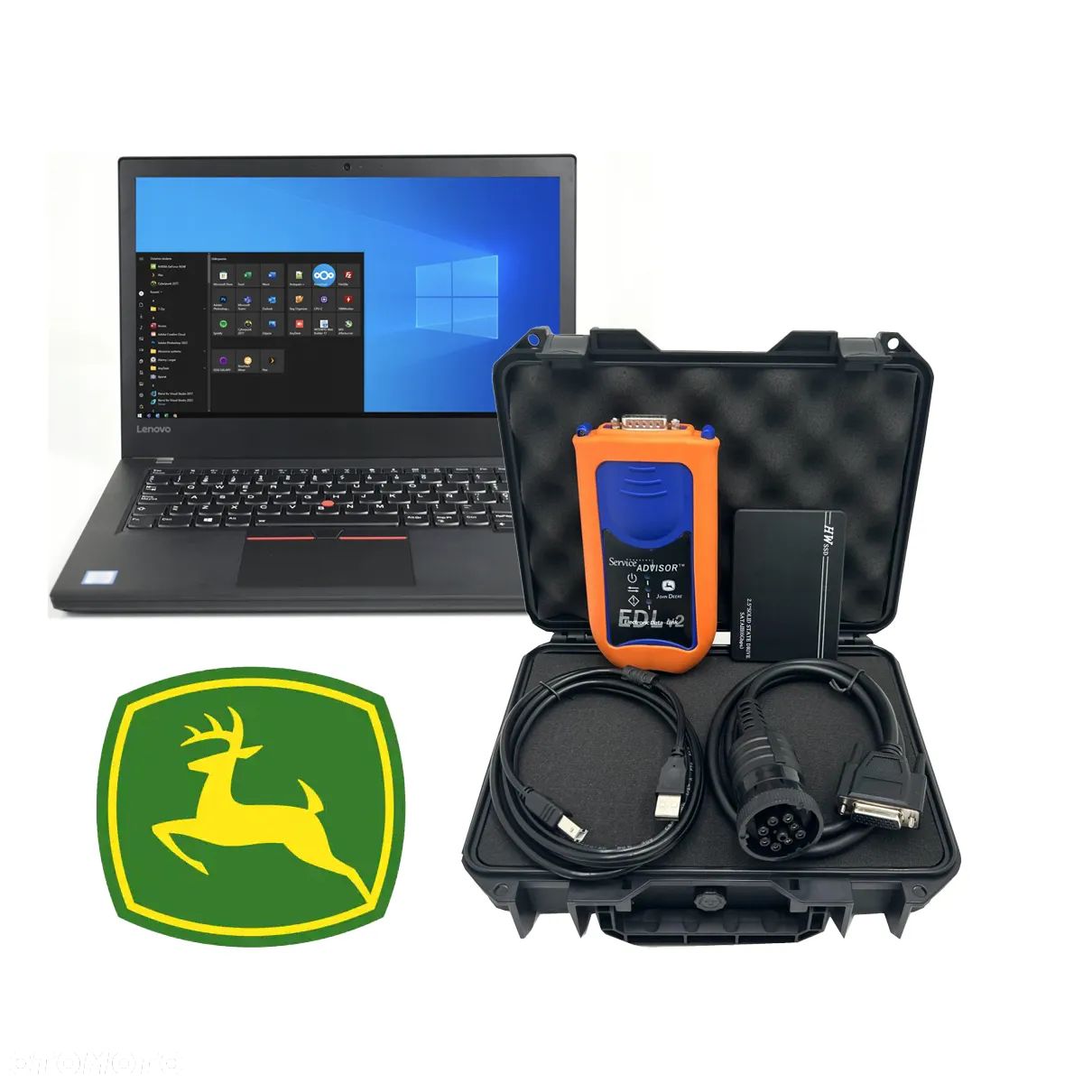 ZESTAW DIAGNOSTYCZNY John Deere EDL V2 Maszyny Rolnicze + Laptop GWARANCJA - 1