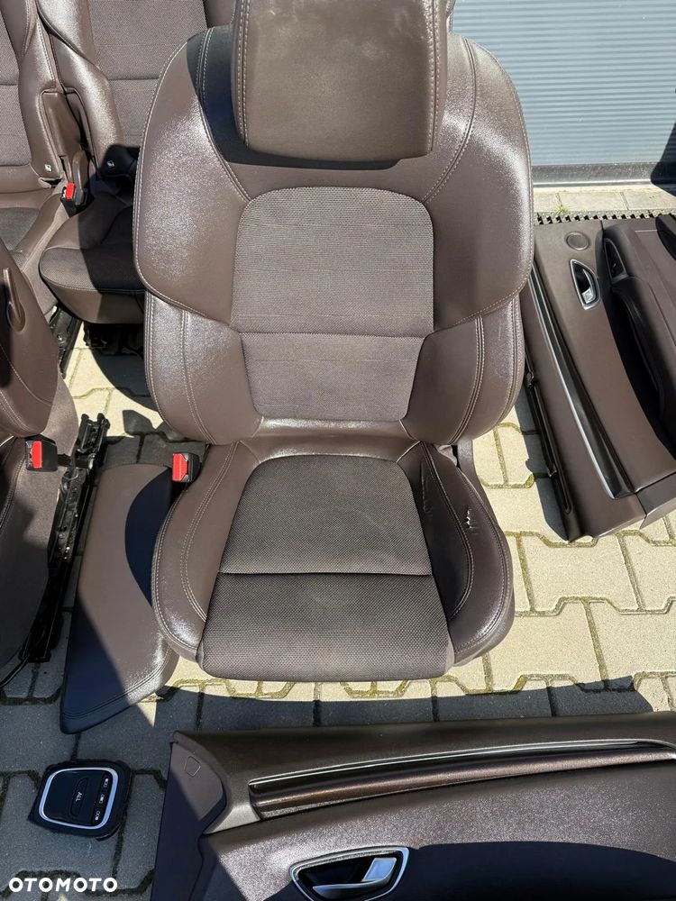 RENAULT ESPACE V KOMPLET FOTELI 5 OSÓB BRĄZOWA PÓŁSKÓRA GRZANE PRZÓD TYŁ - 3