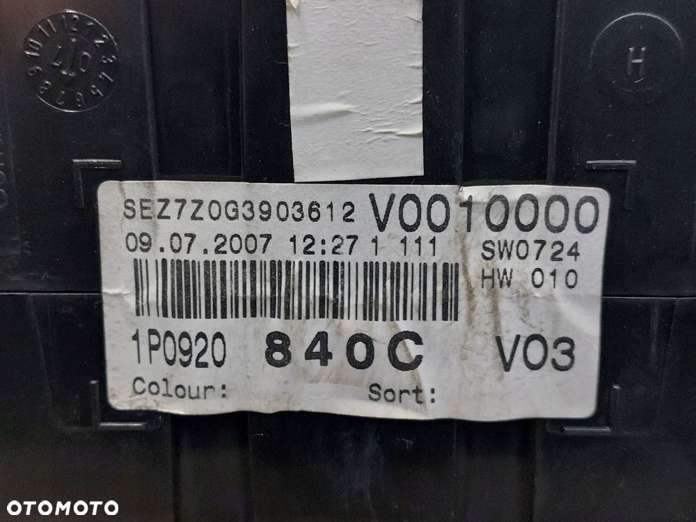 LICZNIK ZEGARY SEAT LEON II 1.9 TDI 1P0920840C - 3