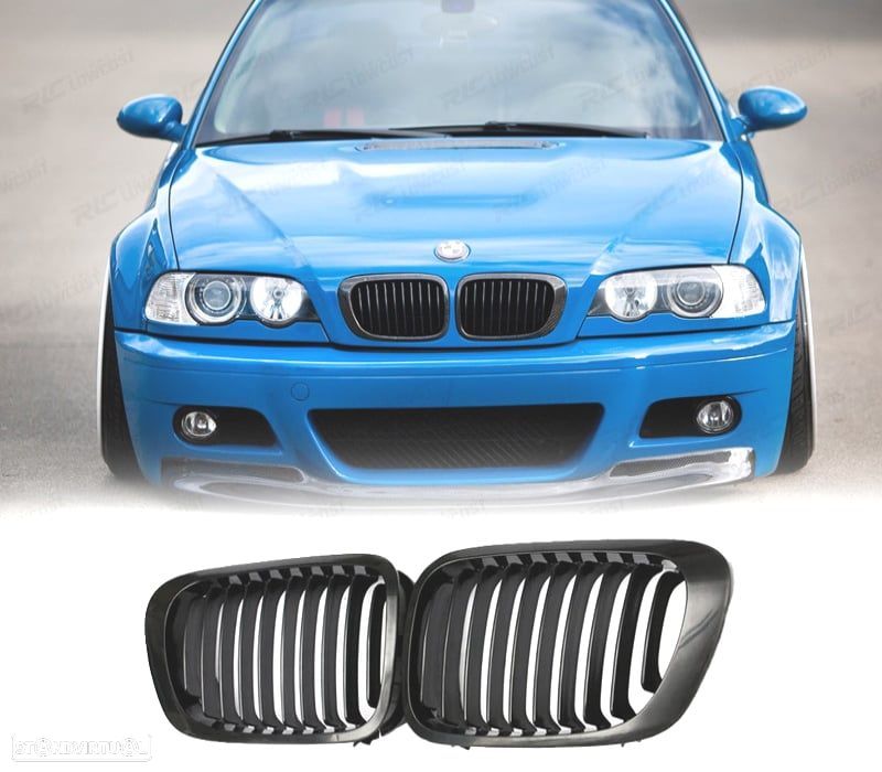 GRELHAS BMW E46 COUPE CABRIO 99-03 LOOK M PERFORMANCE PRETO BRILHANTE - 1