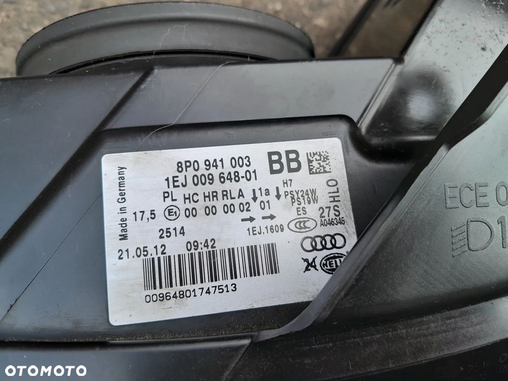 Lampa przednia lewa AUDI A3 8P lift 08-13r. Hella H7 Europa 1EJ009648 - 5