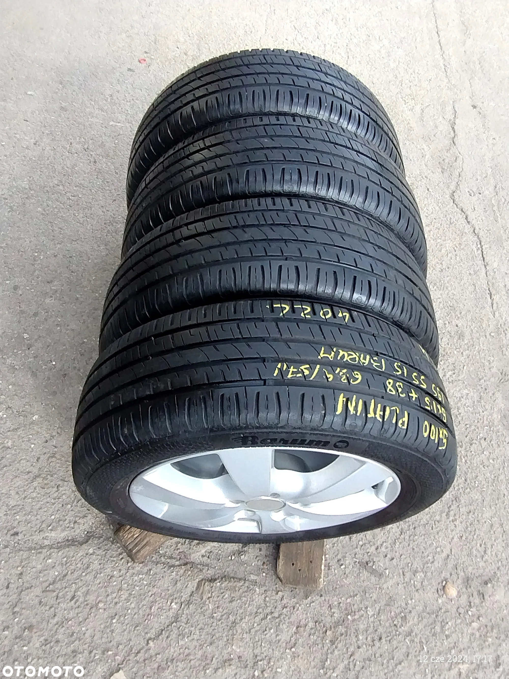 195/55R15 Opony Letnie Lato BARUM BRAVURIS 3 HM 6,5mm Legnica ALU-RAD  jak 185/60 - 12
