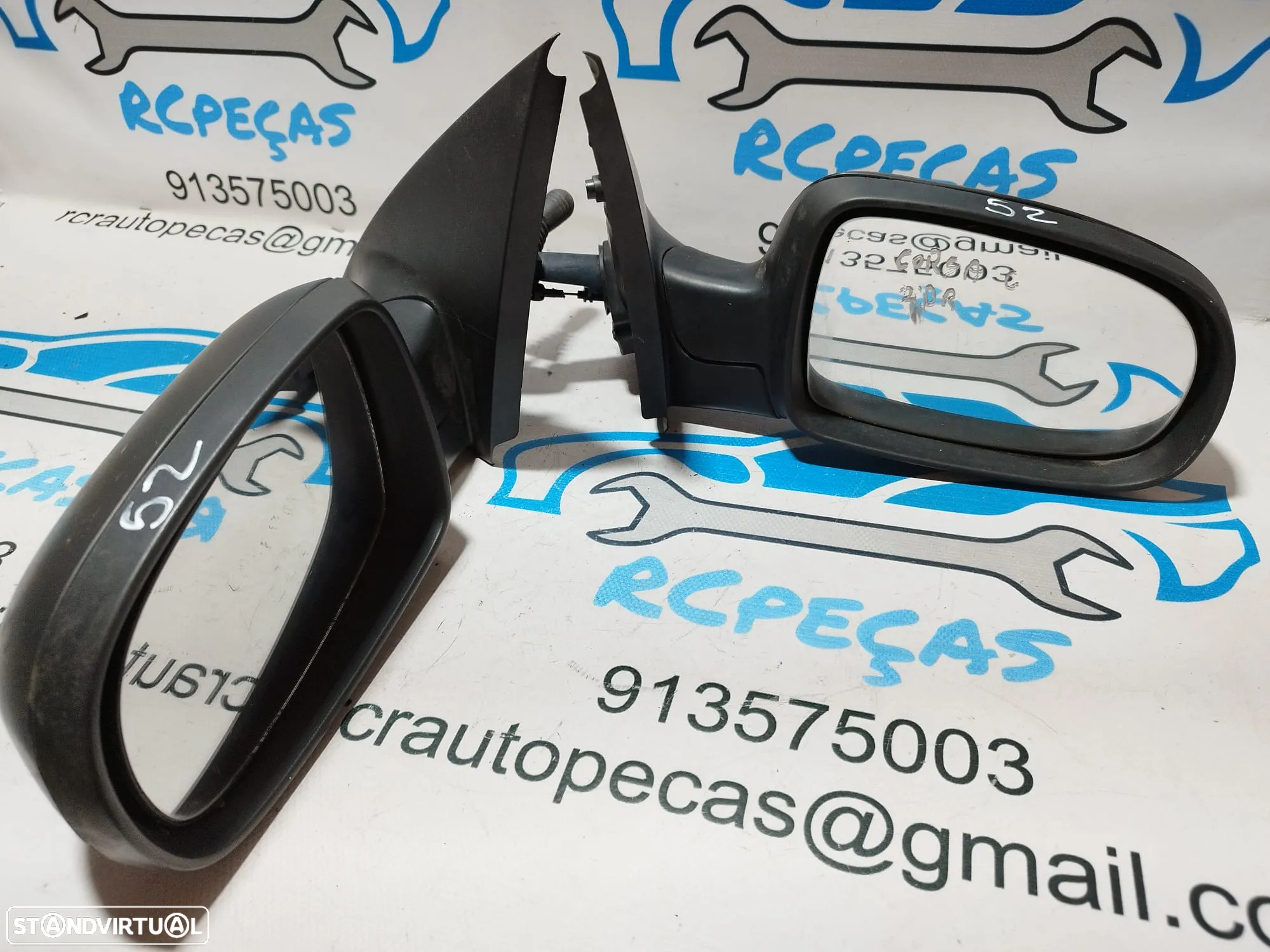 .ESPELHO RETROVISOR ESQUERDO DIREITO OPEL COMBO C 24420988 24420982 CORSA C MANUAL ESPELHOS RETROVISORES - 7