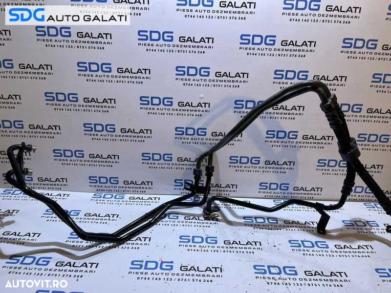 Conducta Conducte Teava Tevi Ulei Lichid Radiator Racire Transmisie Cutie Viteze Automata Audi A4 B5 2.5 TDI V6 1997 - 2001 Cod 4B0317815A 8D0317819M - 3