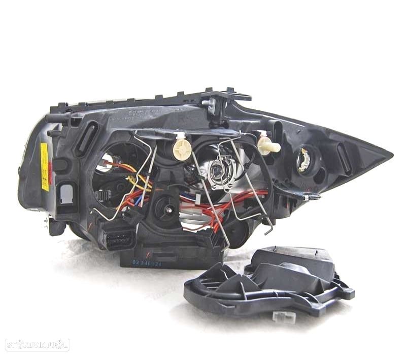 FAROIS FRENTE PARA BMW SERIE 1 E87 04-11 FUNDO CINZA CROMADO - 4