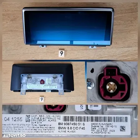 Ornament cu grila ventilatie panou comanda buton sport eco pdc modul control clima buton clapeta frana de mana jouystick navigarie gps radio cd display seria 2 F45+LCI F46+LCI - 8