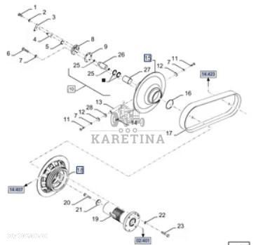 New Holland CR9080 Wariator Wirnika Rotora CZĘŚCI 86584186 86584186 - 2