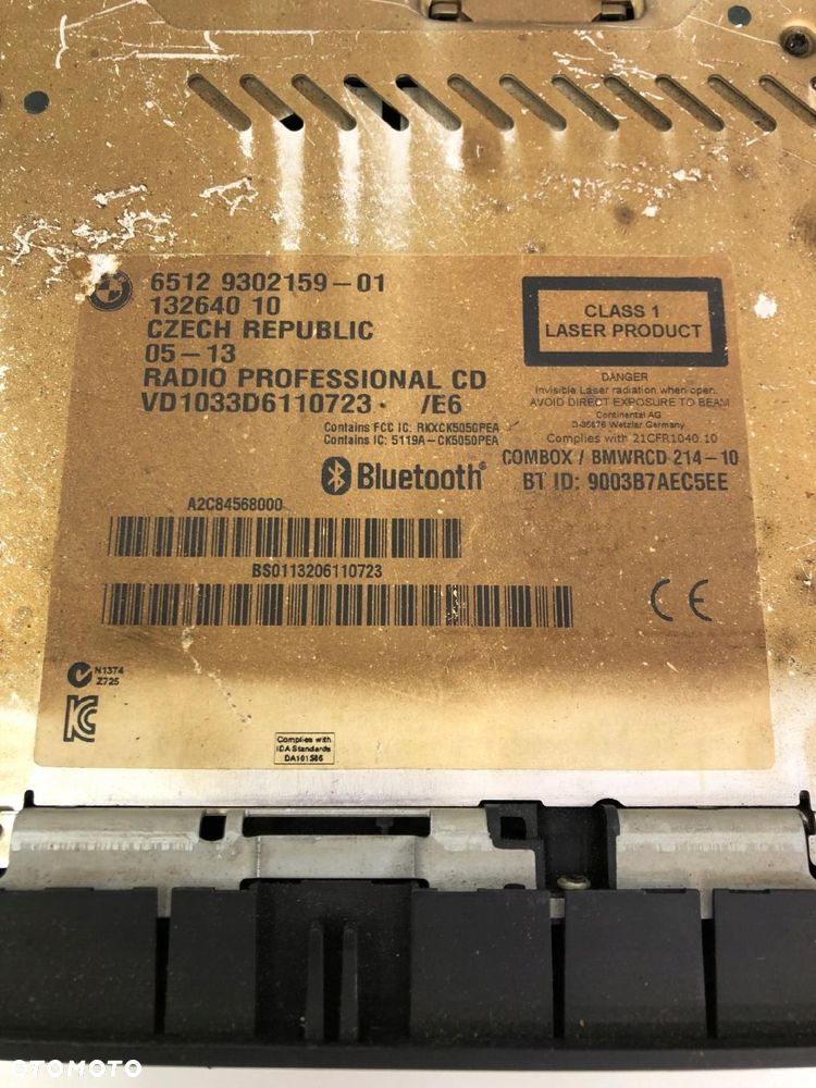 BMW 1 E84 RADIO CZYTNIK CD 9302159 - 2