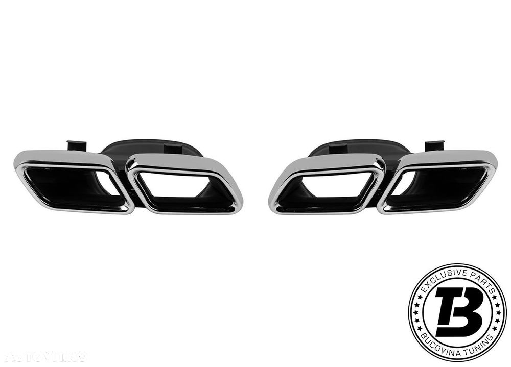Difuzor Bara Spate cu Ornamente compatibil cu Mercedes GLS X166 GLS63 Design - 7
