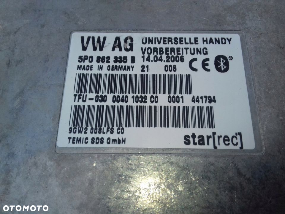 MODUŁ BLUETOOTH SEAT SKODA VW 5P0862335B - 1