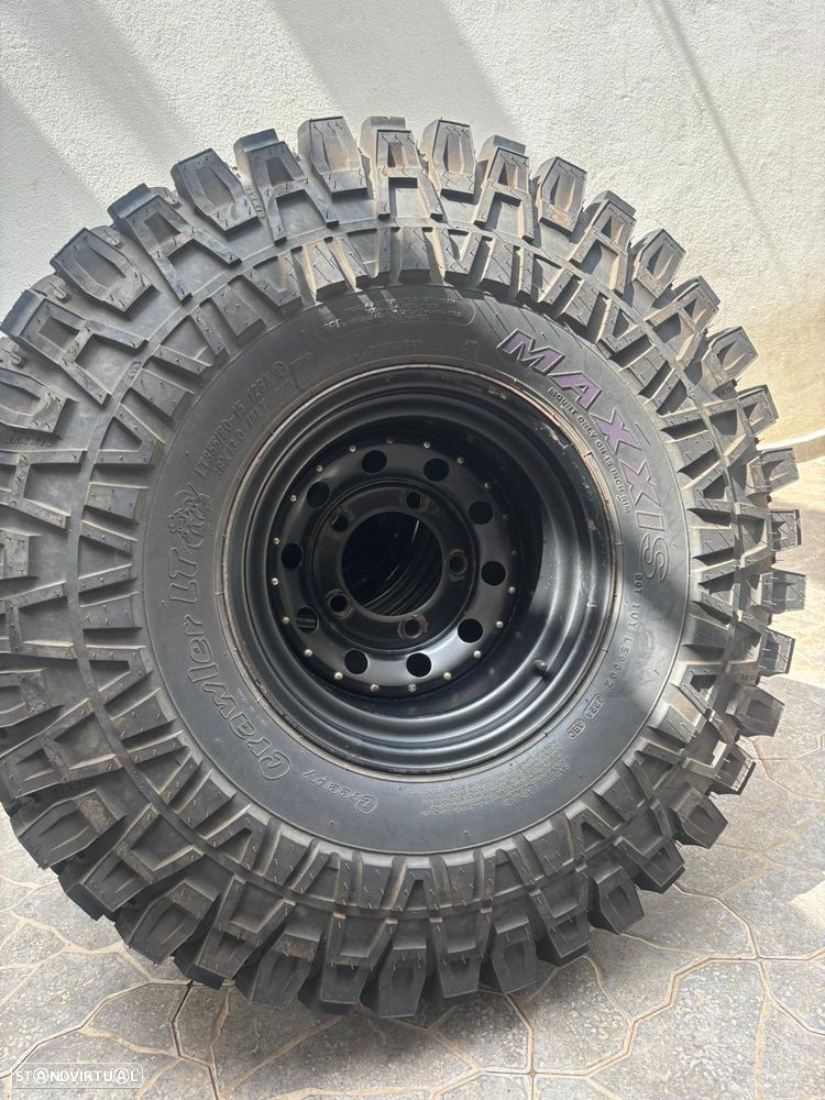 4x Maxxis 38X13 15lt, jantes e espaçadores - 3