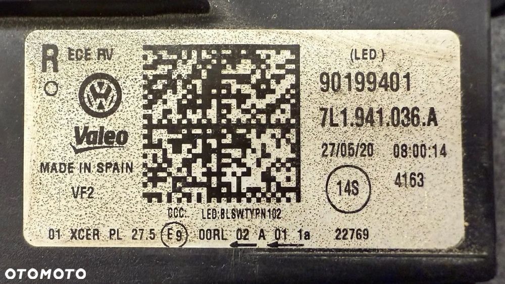 VW T6 Transporter lift 7L1 T6.1 2019-2023 FULL LED lampa prawa przednia reflektor prawy 7L1941036A - 8