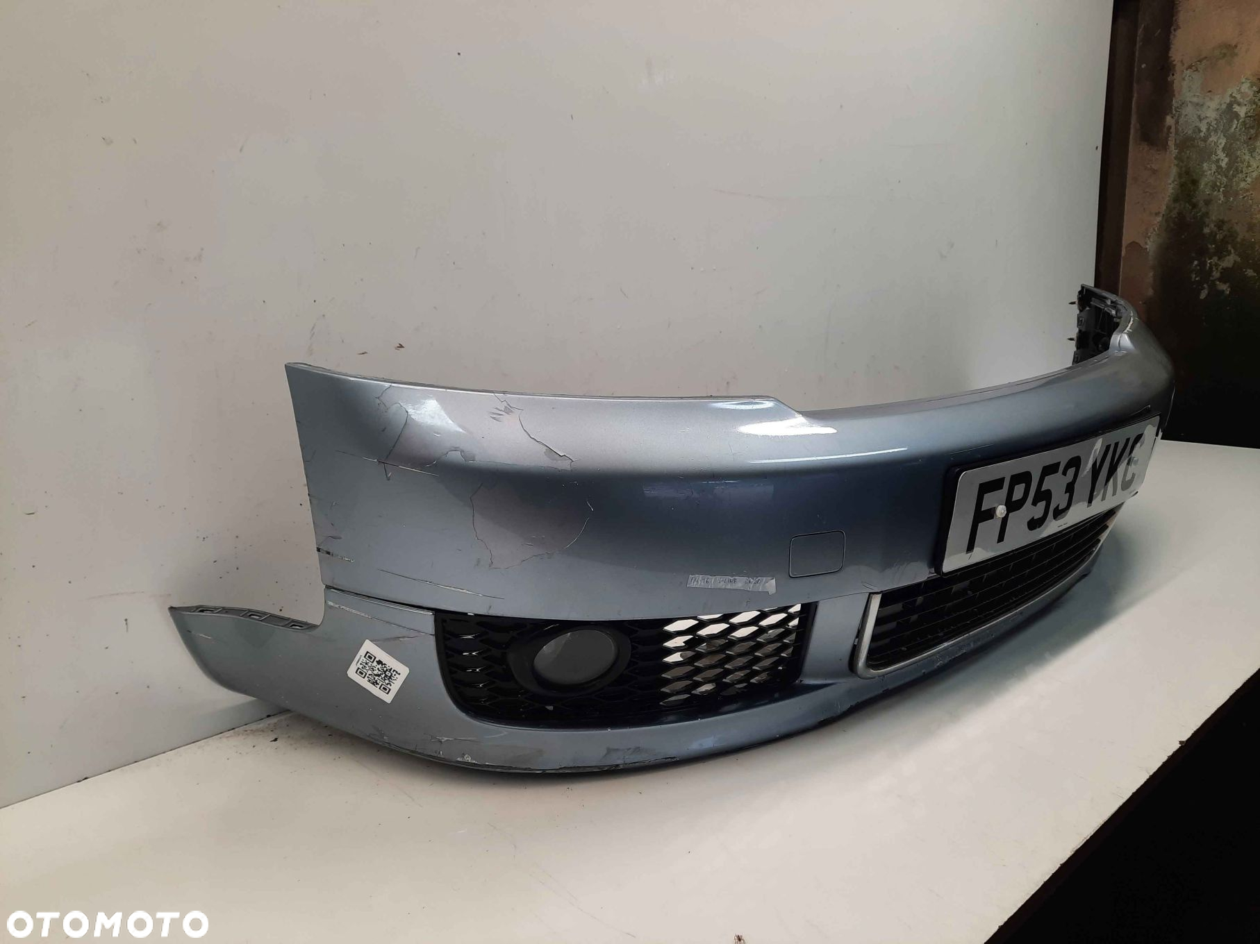 } ZDERZAK PRZÓD PRZEDNI AUDI A4 B6 S LINE LY5S BŁĘKITNY HALOGENY - 4