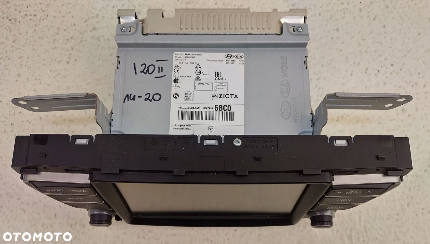 HYUNDAI I20 2 II 14-20 RADIO NAWIGACJA WYŚWIETLACZ 96160-C8BC0RDR - 4