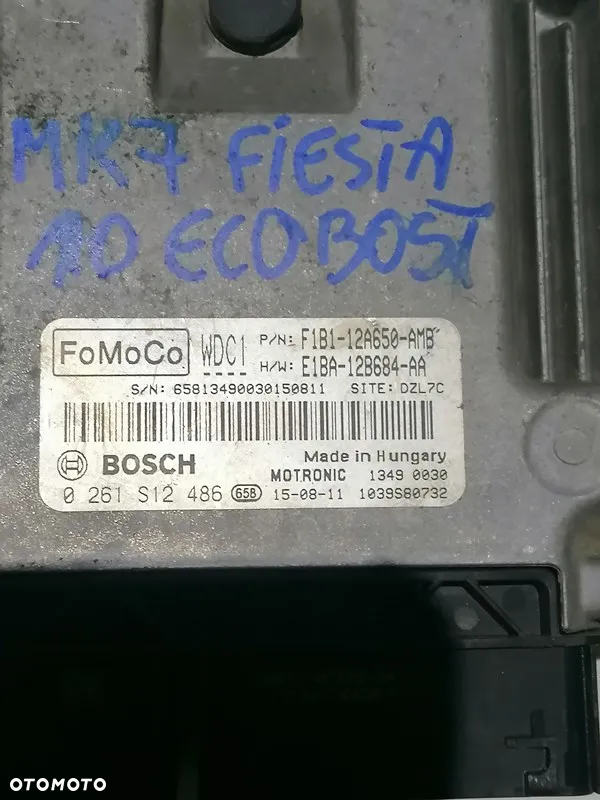 FORD FIESTA MK7 - STEROWNIK KOMPUTER SILNIKA F1B1-12A650-AMB, 0261S12486 - 2