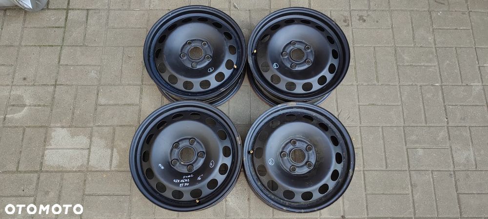 FELGI STALOWE 5x112 6Jx16 CALI ET50 VW GOLF V VI JETTA TOURAN CADDY A38P SKODA OCTAVIA SEAT LEON II TOLEDO ALTEA 4 SZTUKI KOMPLET - 1