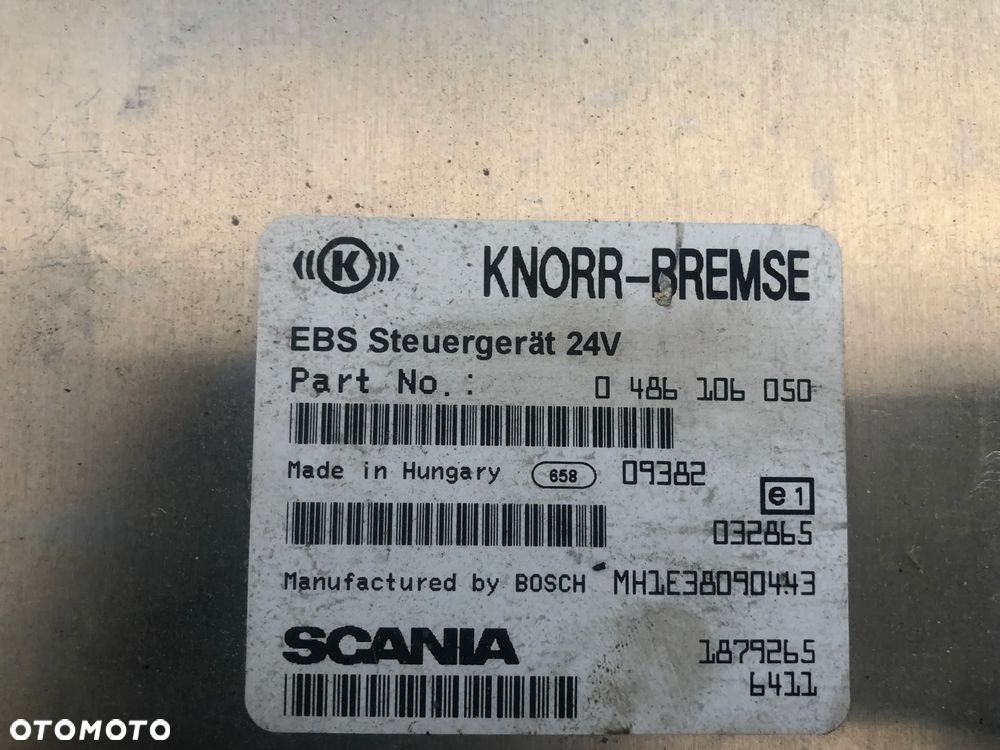 KOMPUTER EBS STEROWNIK MODUŁ SCANIA 0486106050 1879265 - 2