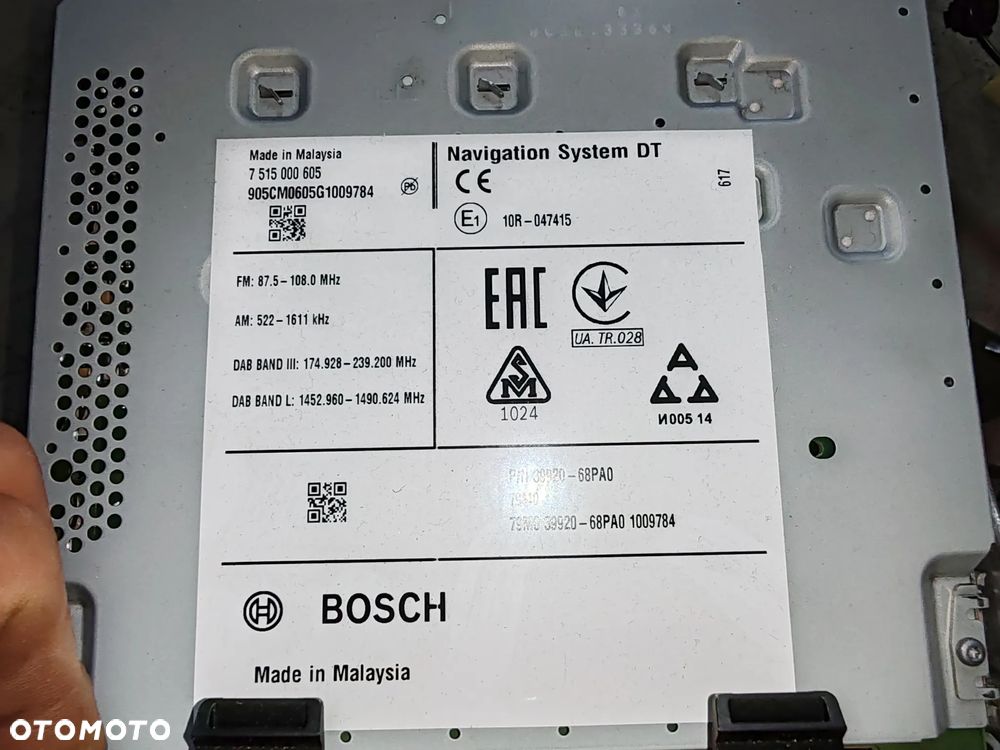 Radio nawigacja oryginalna 39920-68pa0 SUZUKI BALENO II 15-18 - 5