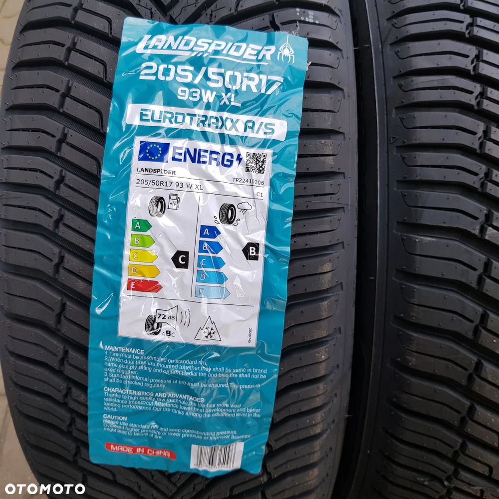 4x 205/50R17 Landspider Eurotraxx A/S Komplet opon całorocznych - 2