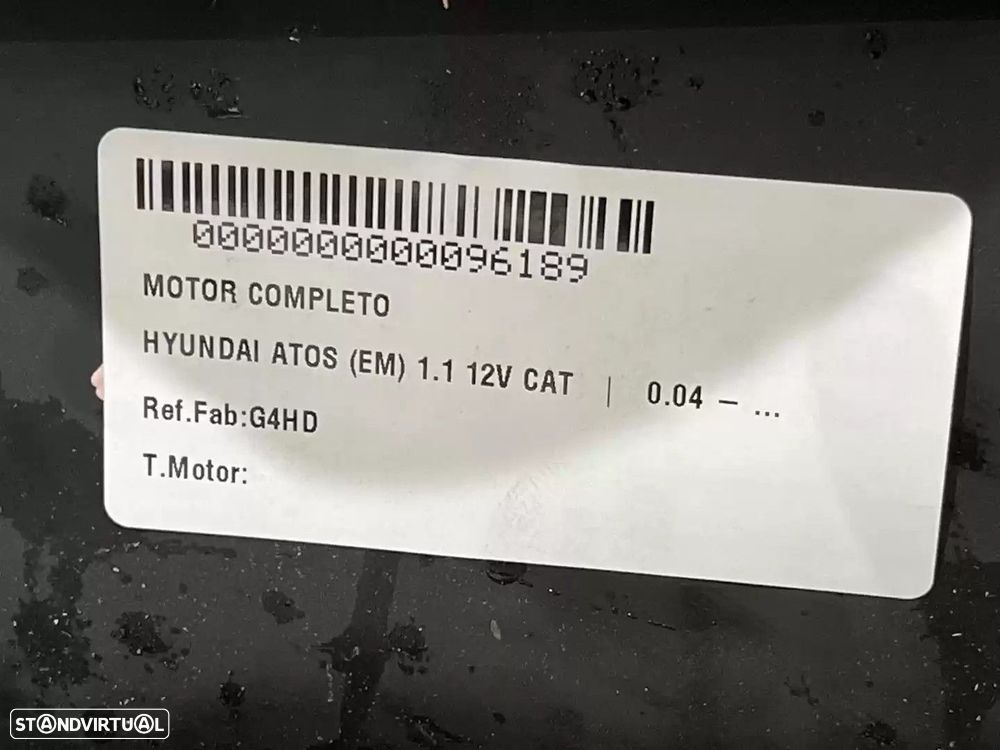 MOTOR COMPLETO HYUNDAI ATOS 2004 -G4HD - 1