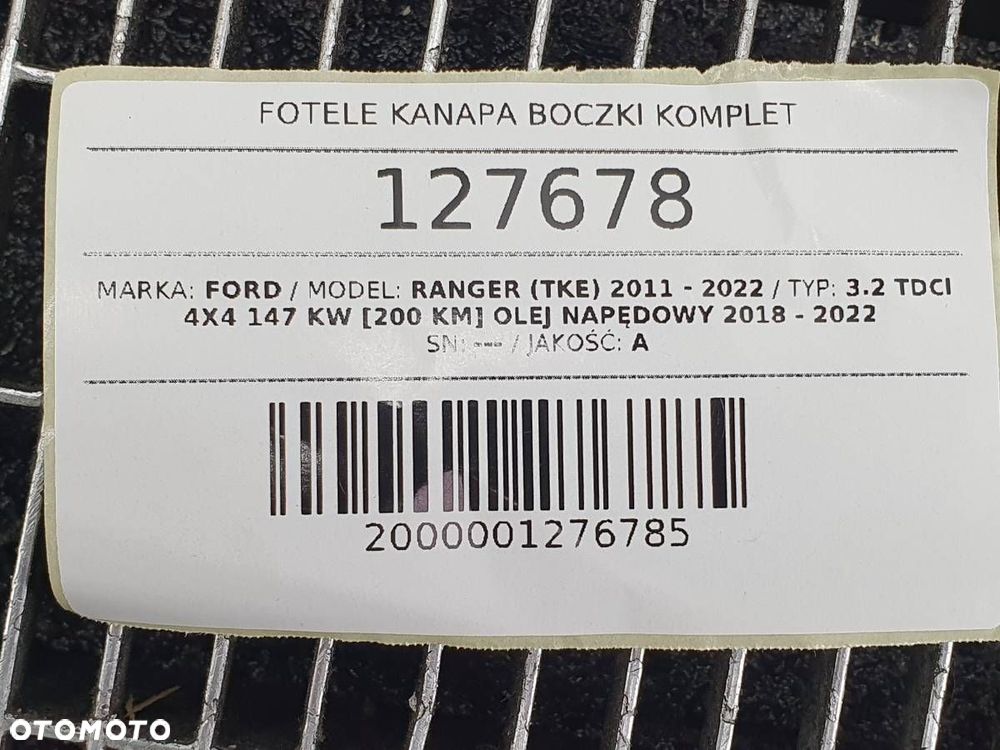 FOTELE KANAPA BOCZKI KOMPLET WNĘTRZE FORD RANGER V 2019 WILDTRAK - 25