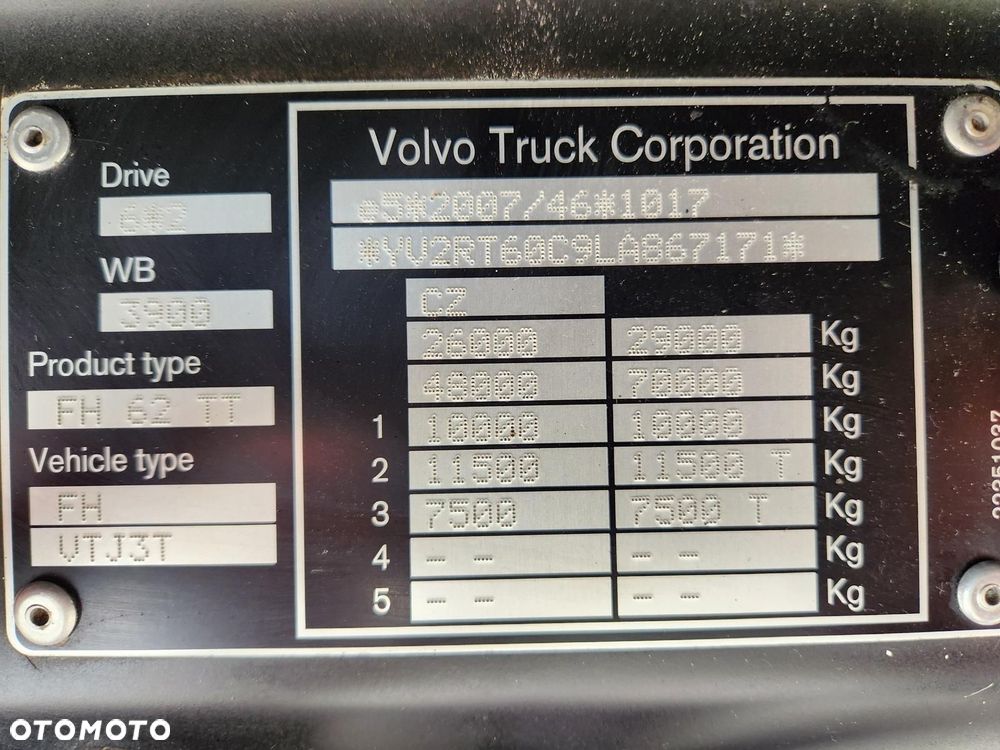 Volvo FH 540 6x2 HMF 5020-K6 Fly Jib HDS Ciągnik Siodło - 17