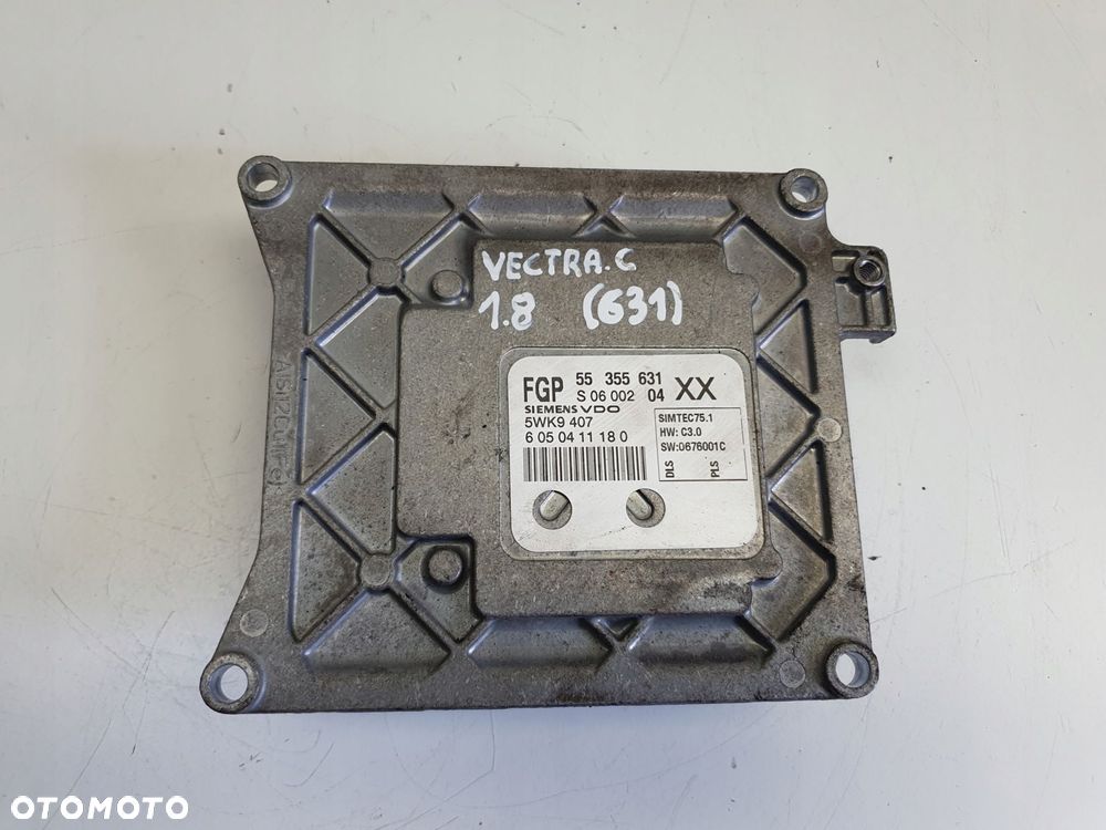Opel Vectra C 1.8 16V STEROWNIK SILNIKA 55355631 5WK9407 - 1