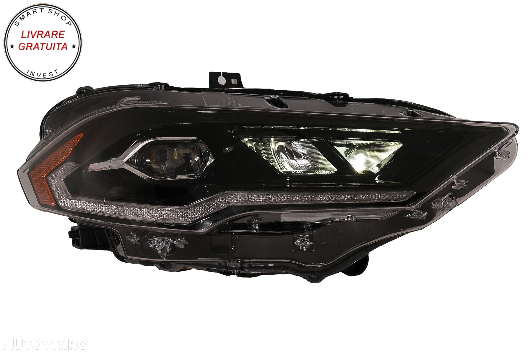 Faruri LED Ford Mustang Facelift (2018-2023) Negru Semnal Dinamic- livrare gratuita - 5
