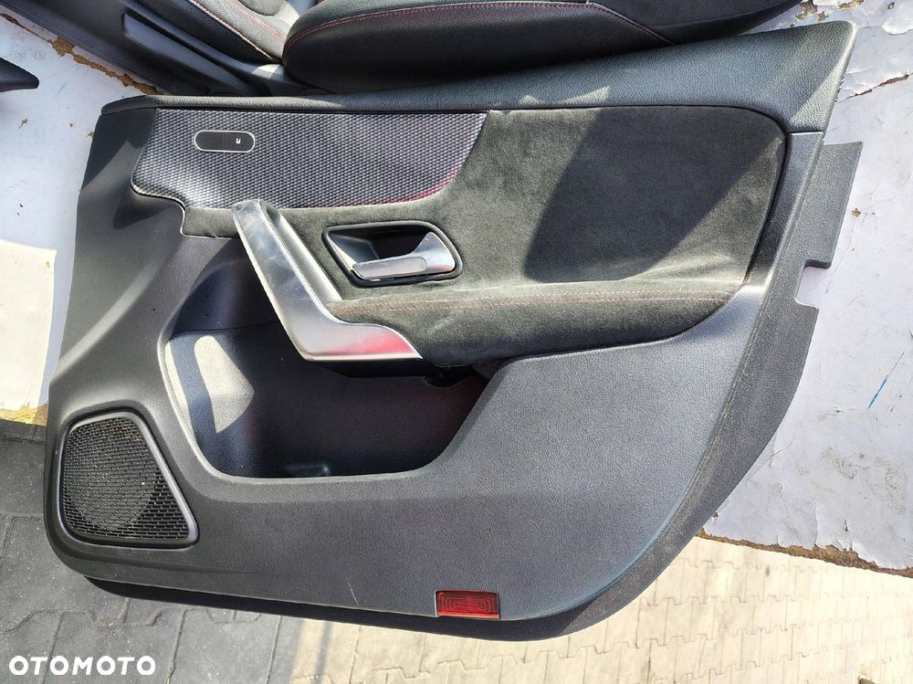 FOTEL KANAPA CZARNA SKÓRA KOMPLET BOCZKI MERCEDES A KLASA SEDAN W177 V177 - 8
