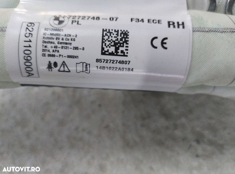 Airbag cortina dreapta, BMW F34 GT-2014 - 2
