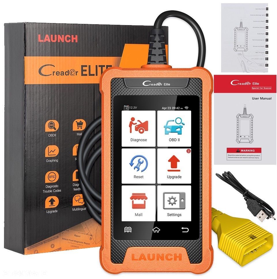 LAUNCH CREADER ELITE FORD MAZDA INTERFEJS SKANER TESTER DIAGNOSTYCZNY - 1