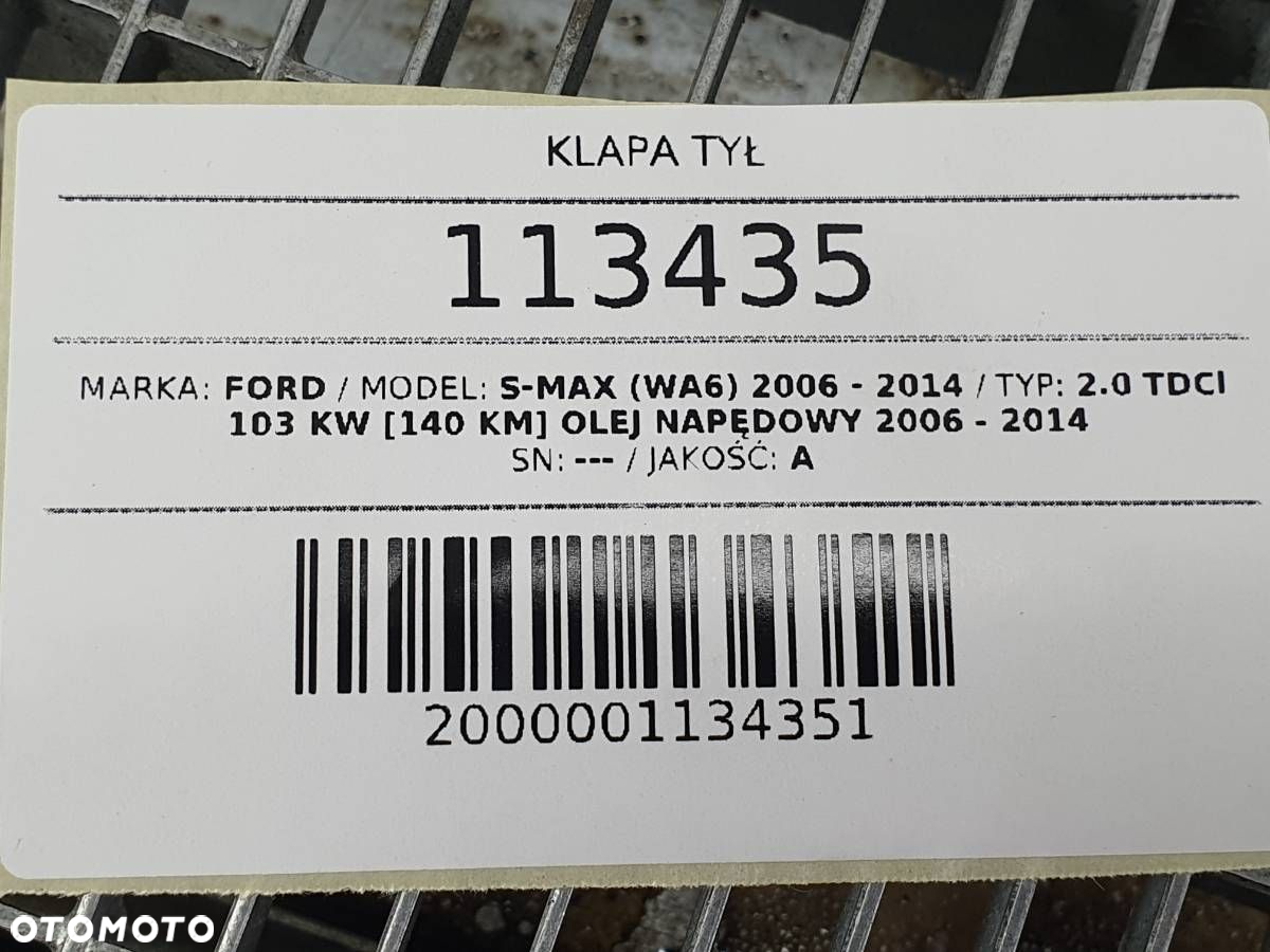 KLAPA TYŁ BAGAŻNIKA SZYBA JAYCWWA F5 PANTHER BLACK FORD S-MAX LIFT - 10