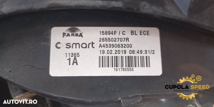 Lampa / Tripla stop dreapta  265502707R Smart Forfour 2 [2015 - 2020] - 3