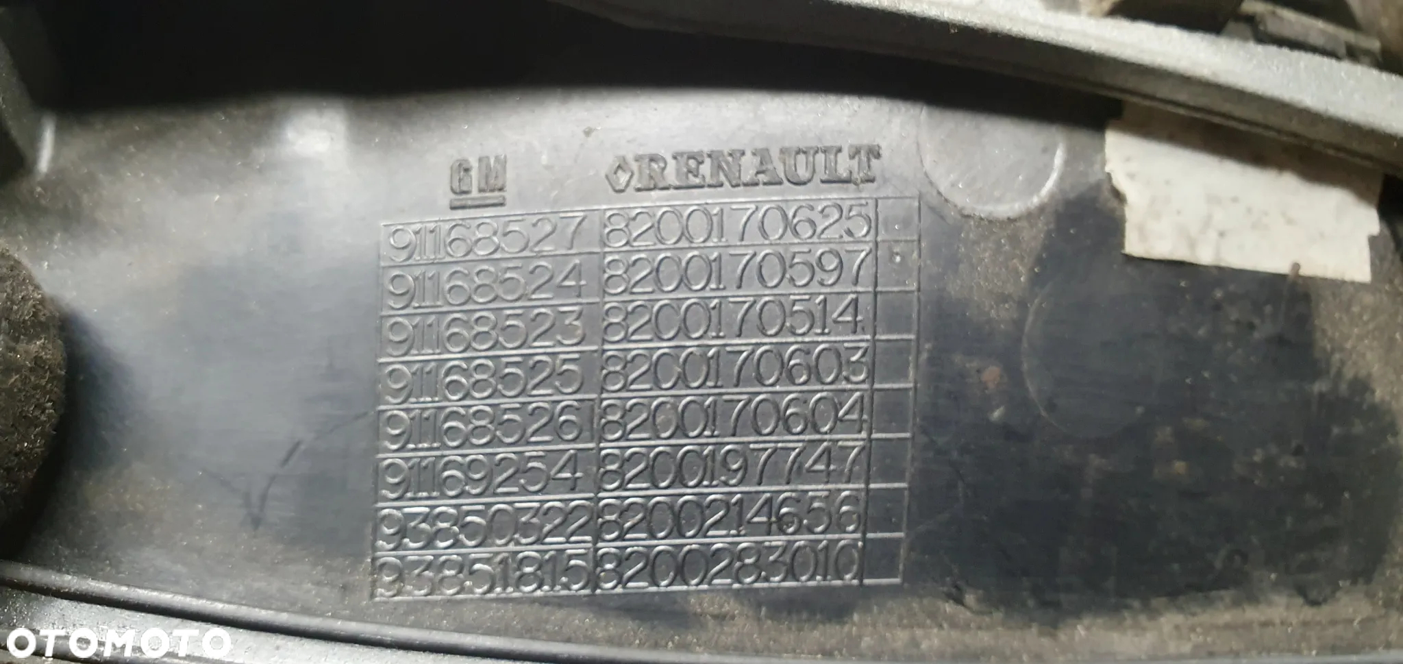 Klamka drzwi prawy przód Renault Trafic II Vivaro A 91168527 8200170625 - 5