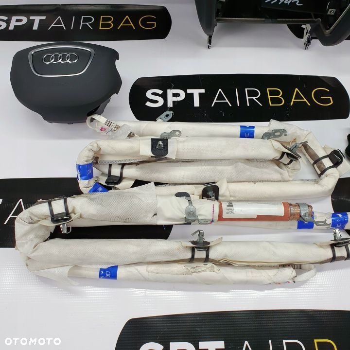 AUDI A4 B8 DESKA ROZDZIELCZA KONSOLA KOKPIT PULPIT PODUSZKI AIRBAG AIR BAG PASY KURTYNY  KIT SET - 5